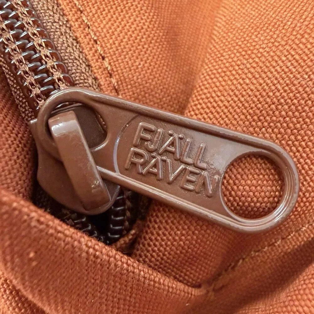 Fjallraven Kanken No. 2 G-1000 Burnt Orange Backpack Leather Handles Bag